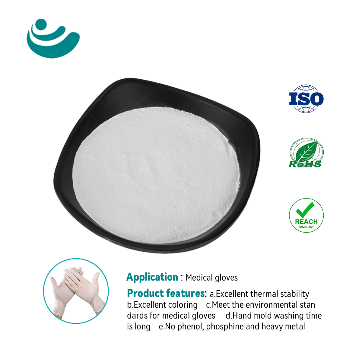 Factory Direct Thermal Stability Chemical Reagents Calcium Zinc Stabilizer Powder For Medical Gloves
