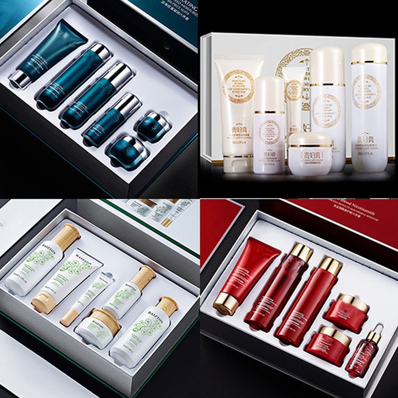 Korean Private Label Organic Facial Face Care Skincare Set Vegan Whitening Moisturize 24K Gold Vitamin C Turmeric Skin Care Set