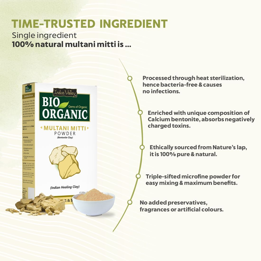 Bio Organic Neem Leaf Powder and Multani Mitti Powder Combo Herbal multani mud wholesale Herbs For Hair Care OEM