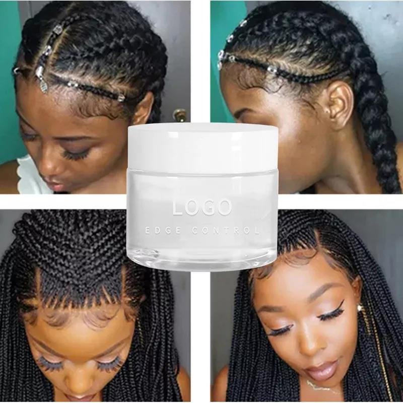 Customize private label 200g honey Bee strong hold edge control Hair Wax Styling Shine Jam for Women beauty controle des bords
