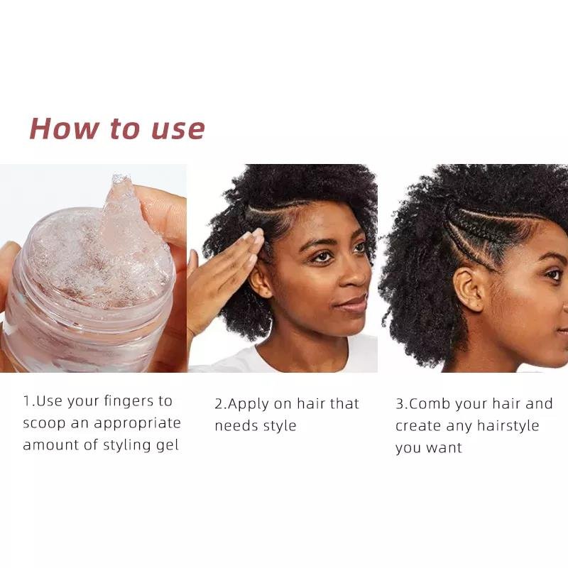 Customize private label 200g honey Bee strong hold edge control Hair Wax Styling Shine Jam for Women beauty controle des bords
