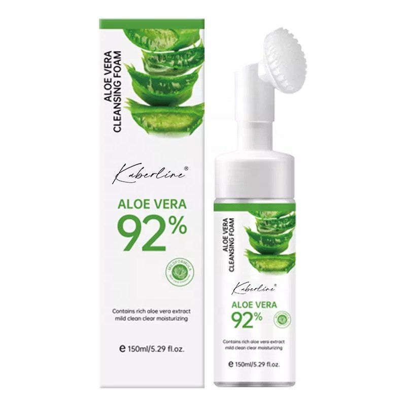 Natural Organic Korean Exfoliating Cleansing Mousse Pore Moisture Skin Care Oil Control Face Wash Foaming Facial Cleanser Brush