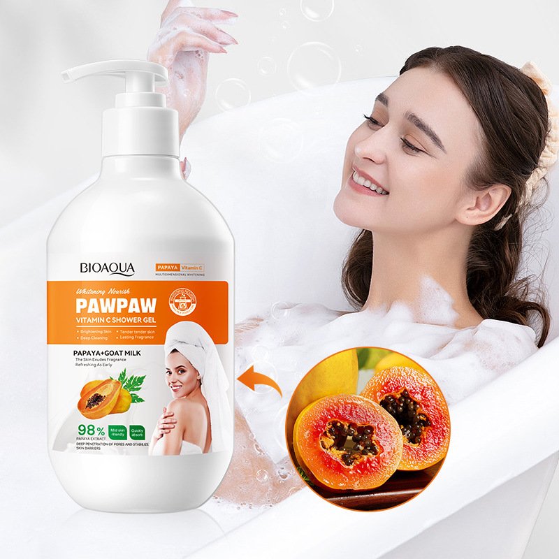 Explosive papaya vitamin C bright white nourishing shower gel