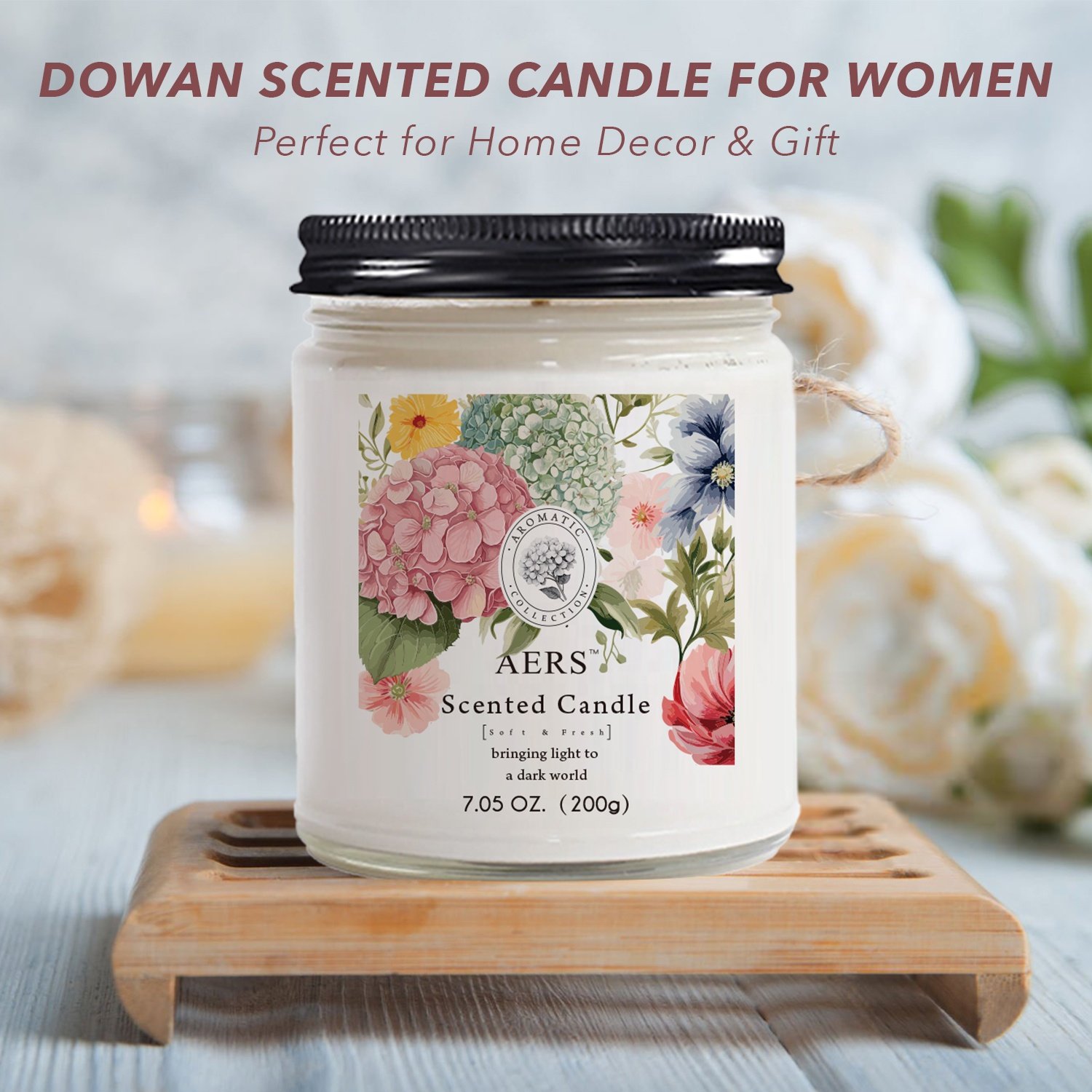 200g Floral Scented Aromatherapy Candle Customizable Design and Packaging for B2B Orders MOQ 1000 Manufacturer Direct Supply