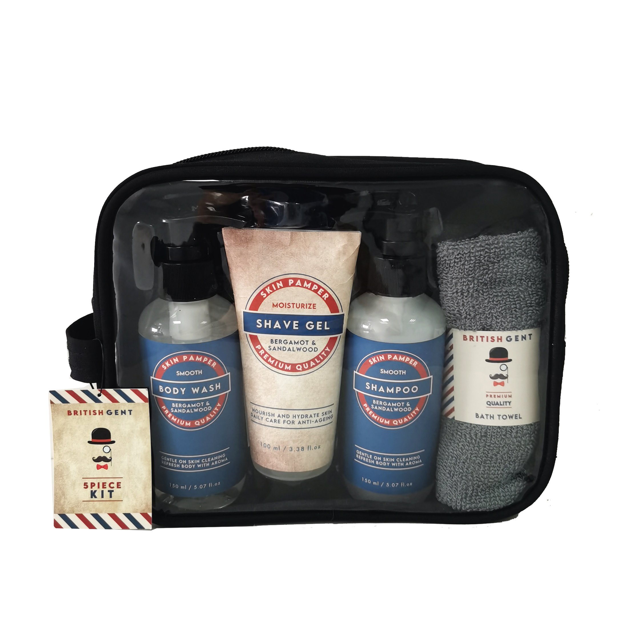 Rapid Growth Remain Black Men's Shaving Grooming Beard Wash Beard Oil Kit