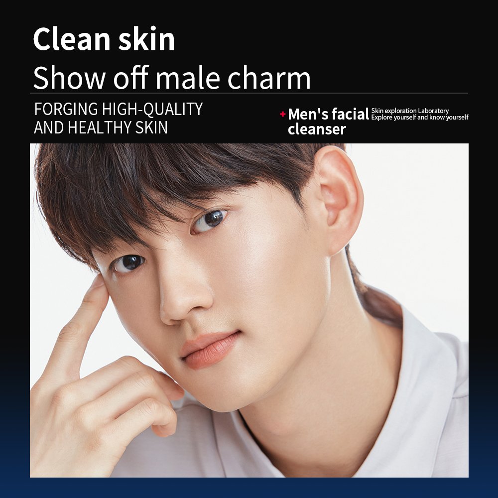 VAK private label Amino Acid Cleanser for Men Hydrates moisturize Cleans dirt and Brightening Skin Amino Acid Cleanser