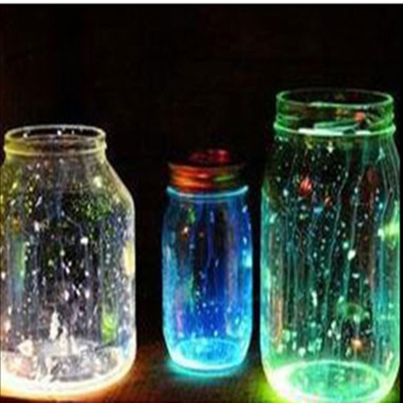 Long-lasting luminescent powder phosphor for cyan and other colors of rubber and resin