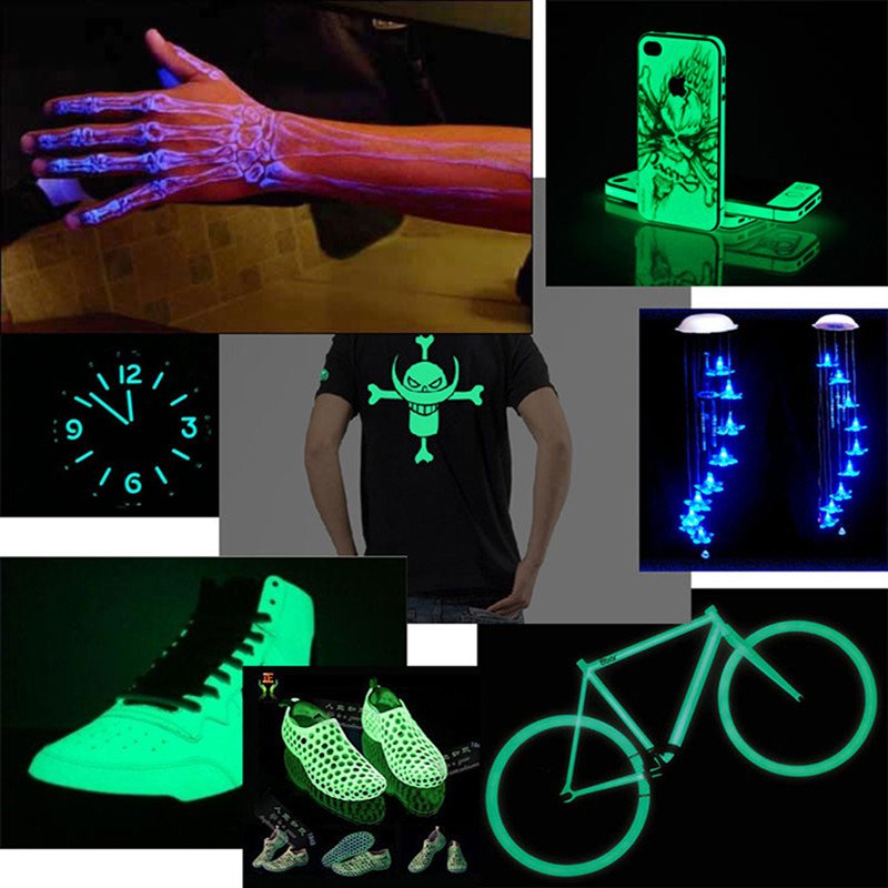 Long-lasting luminescent powder phosphor for cyan and other colors of rubber and resin
