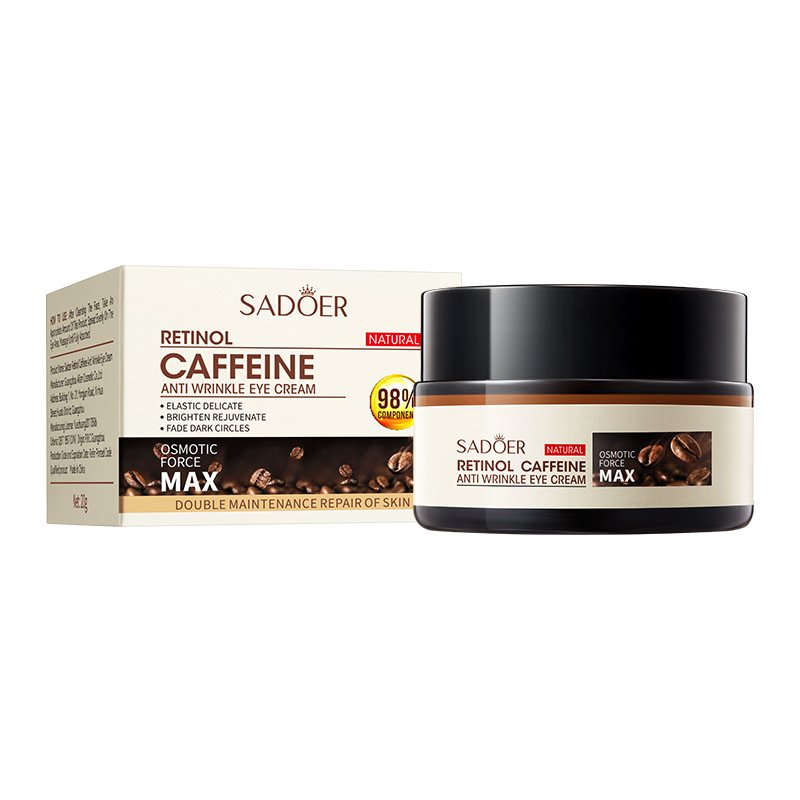 Flavanol caffeine eye cream to improve dark circles eye lines and eye bags