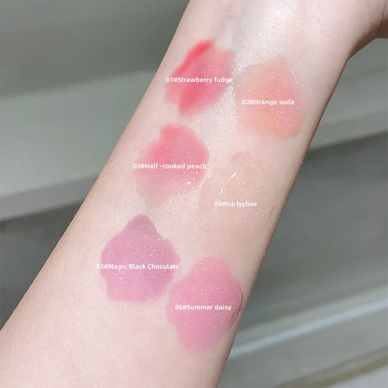 Gegebear Private Label Fruit Extract Lipstick Base Lip Care Oil Moisturizing Water Gloss Mirror Glaze Overlay Shiny Lip Oil