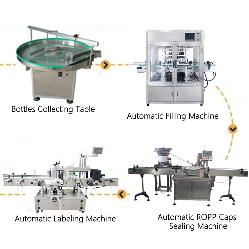 32OZ Wholesale Organic Virgin Hemp Seed Oil Foods Vegetable Oil 4 Head Automatic Filling Machine