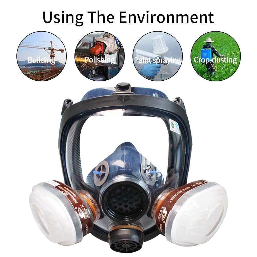 CNSTRONG Gas Mask Chemical Activated Carbon Cartridge Anti Dust Painting full face rubber protect face mask