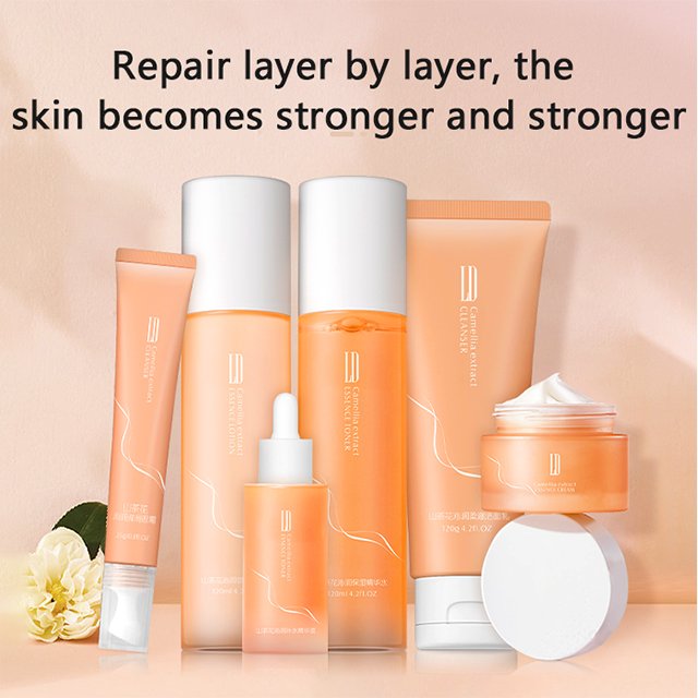 Aloe Essence Vera Hyaluronic Acid Face Care camellia Soothing Whitening Skin Care Set Shrink Pores Oil Control Repair