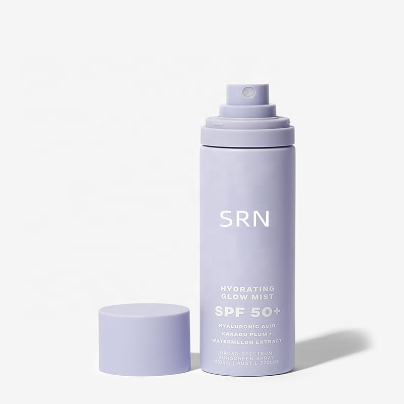 Custom Logo SPF 50 Mineral Sunscreen Spray Brightening Antioxidant Sun Protection Mist No White Cast Sunscreen