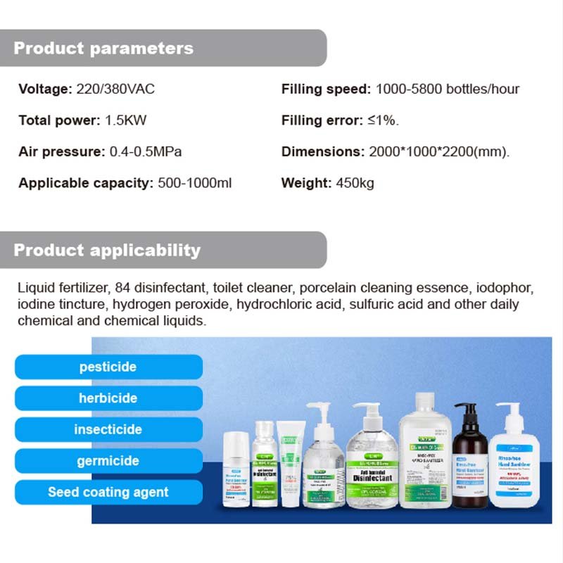 Anti Corrosion Gravity Self Flow Piston Soy Sauce Toner Honey Acrylic Acid Glue Organic Acid Liquid Filling Machine