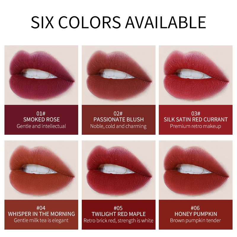 Makeup 2 in 1 Matte Vegan Lip Gloss Moisturize Non-stick Cup Double Head Raincoat Lipstick