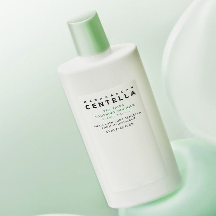 Korea cosmetic wholesale SKIN -1004 Madagascar Centella Tea-Trica Soothing Sun Milk 50ml SPF 50+ pa+++