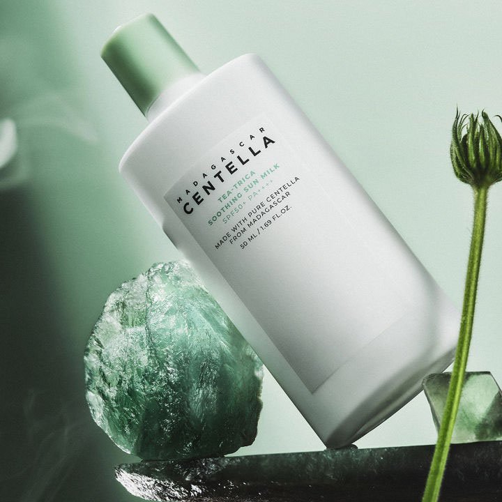 Korea cosmetic wholesale SKIN -1004 Madagascar Centella Tea-Trica Soothing Sun Milk 50ml SPF 50+ pa+++