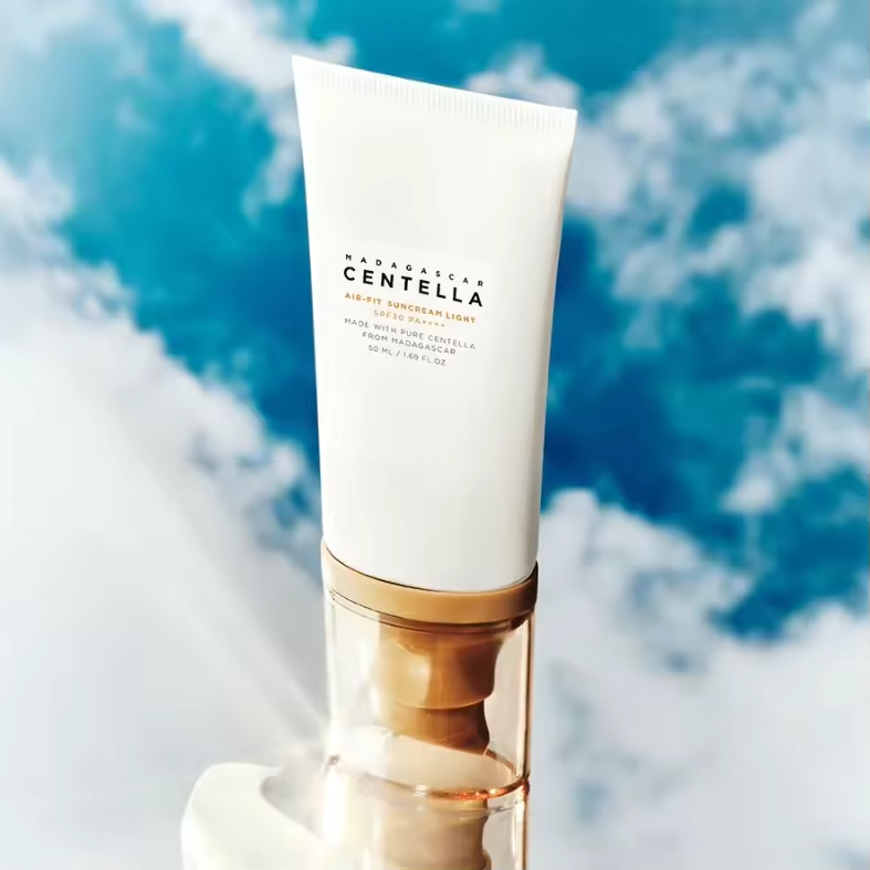 50mL SPF30 PA++++ Korean Skincare Madagascar Centella Air-fit Suncream Light Cream