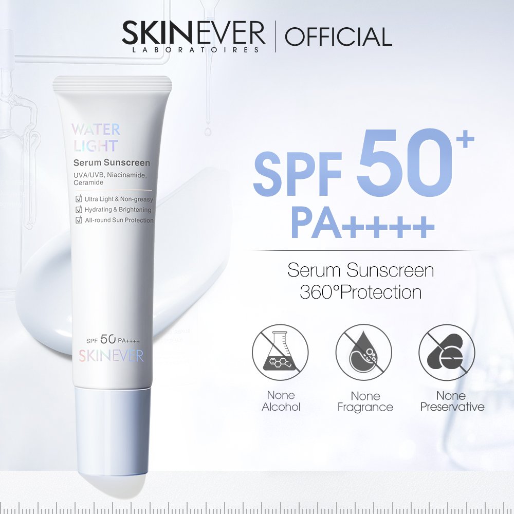 Aloe-Infused Mineral Water Light Serum Ultra-Light Non-Greasy Face Lotion 50 Sunblock Cream Dry Hydrating Herba SKINEVER