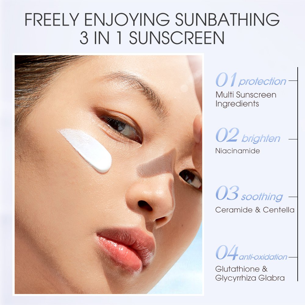 Aloe-Infused Mineral Water Light Serum Ultra-Light Non-Greasy Face Lotion 50 Sunblock Cream Dry Hydrating Herba SKINEVER
