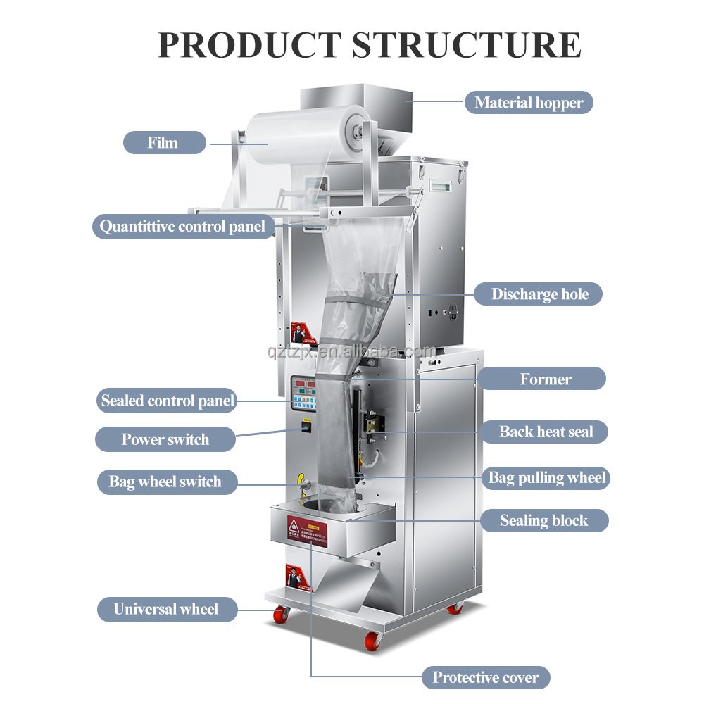 Small Business Pesticides Powder Auger Chemical Powder Fertilizer Multifunctional Packing Machine For 10g 50g 500g