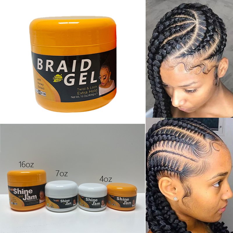 New Formula Olive oil extract shine Jam Hair Styling Wax Pomade Edge control for Women Better Quality accept customize