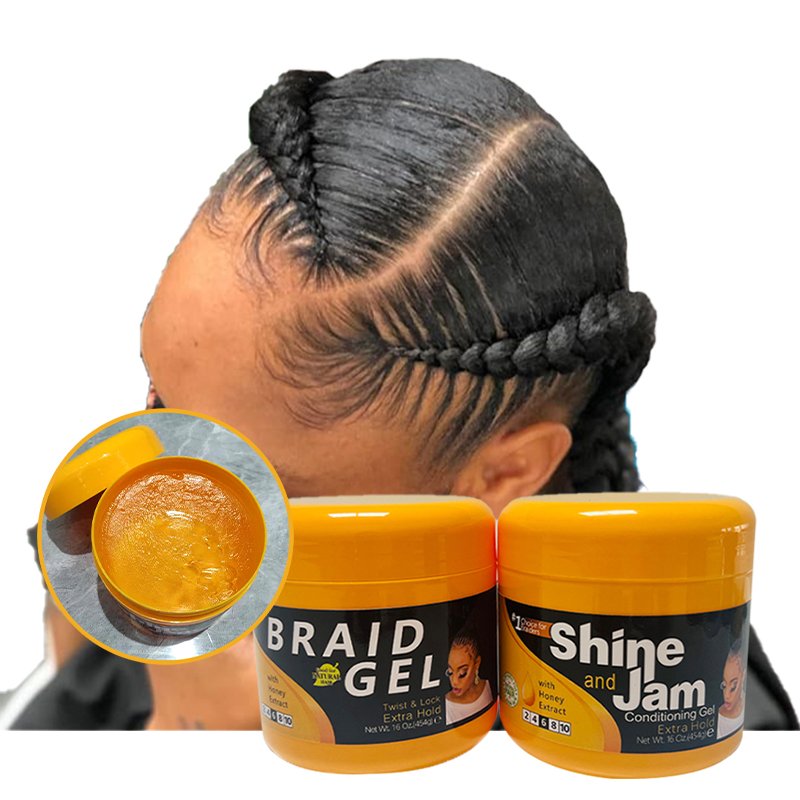 New Formula Olive oil extract shine Jam Hair Styling Wax Pomade Edge control for Women Better Quality accept customize