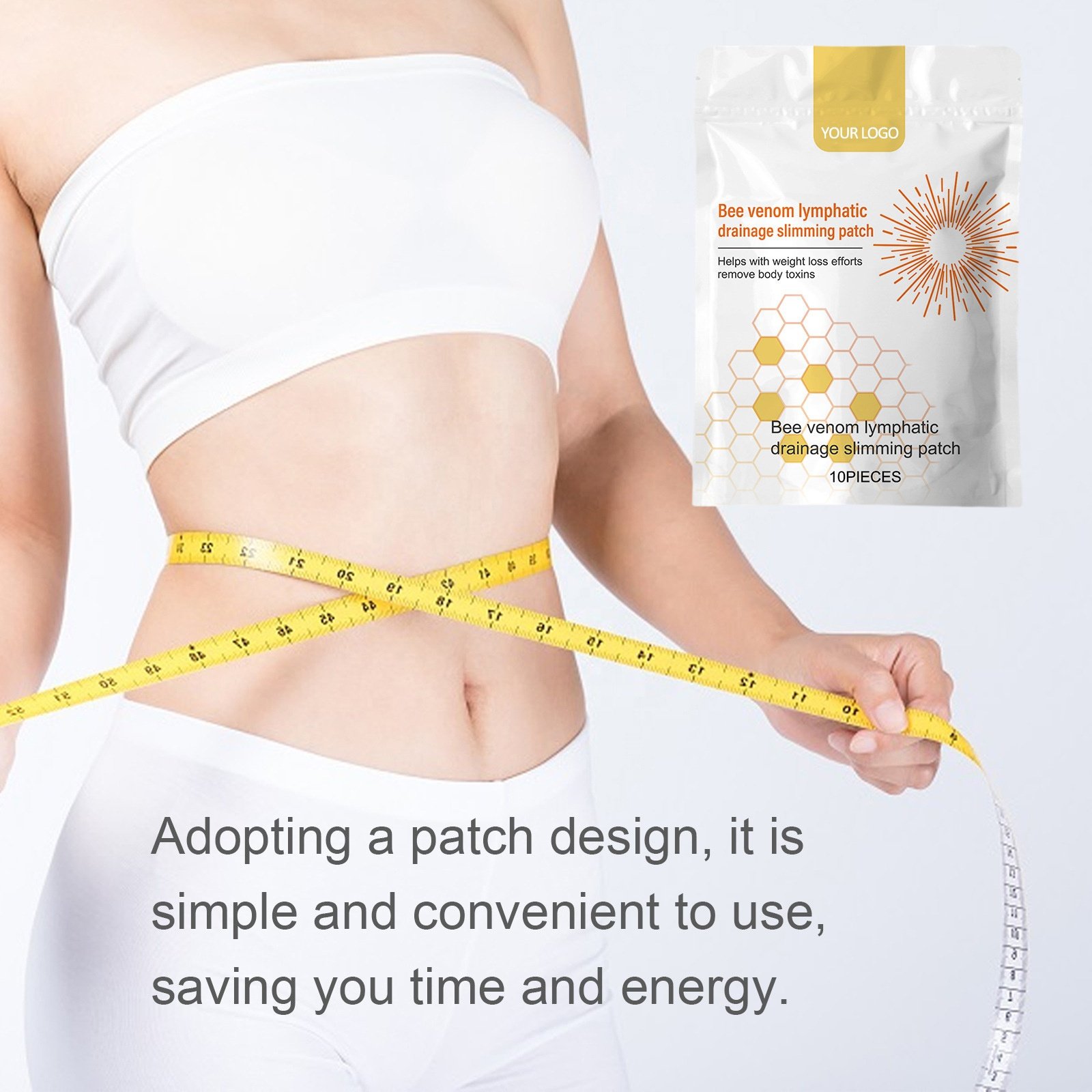 Chinese Natural Herbal Bee Venom Detox Slimming Patch Anti Cellulite Skinny Waist Belly Fat Burning Weight Loss Stickers