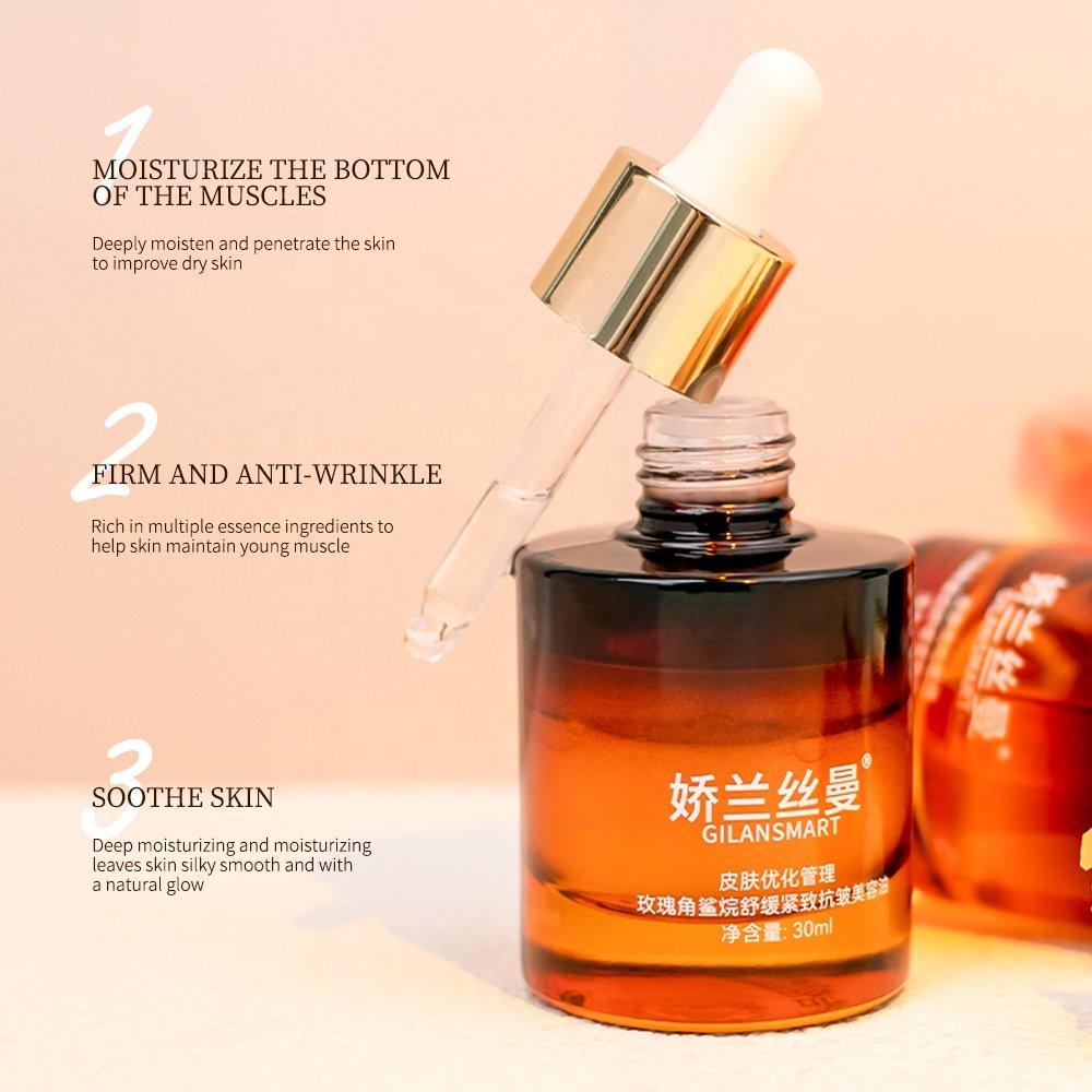 30ml Rose Squalane Firming Oil Serum Rapid Enrichment Serum Strong Moisturizing Facial Serum Anti Aging Wrinkle Essential Oil