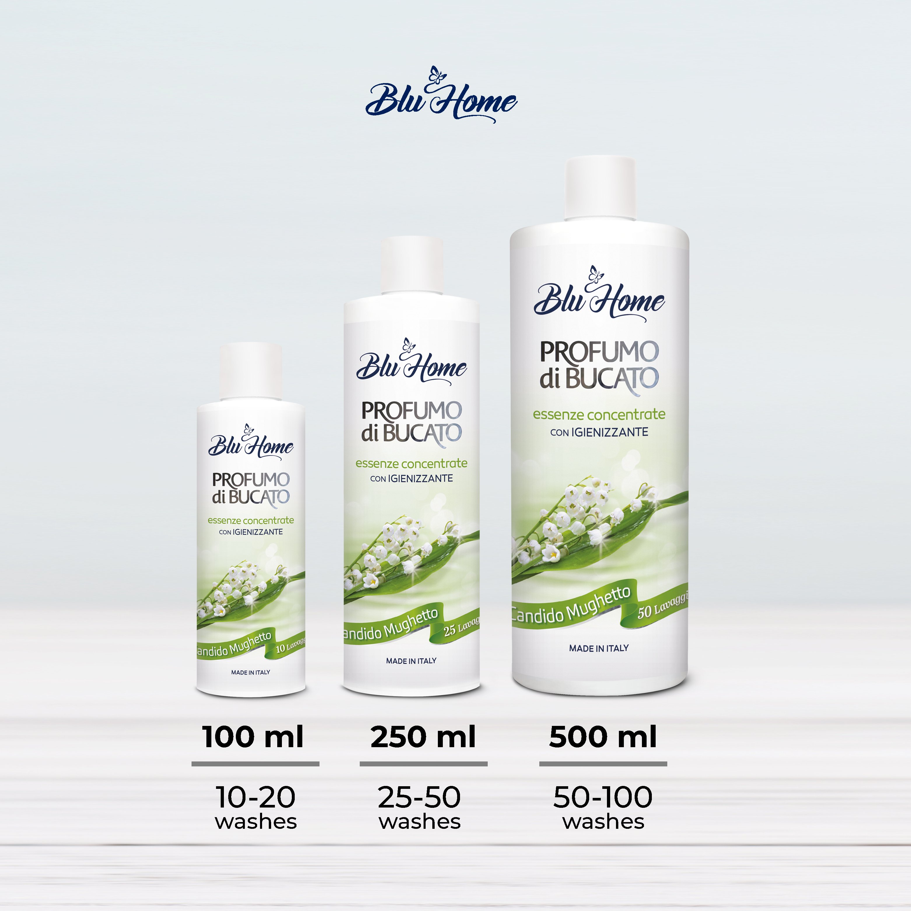 Blu Home 250 Ml Green Floral Musky And Citrus Note Fragrance Liquid Laundry Detergent Fabric Softener For Washing Machines