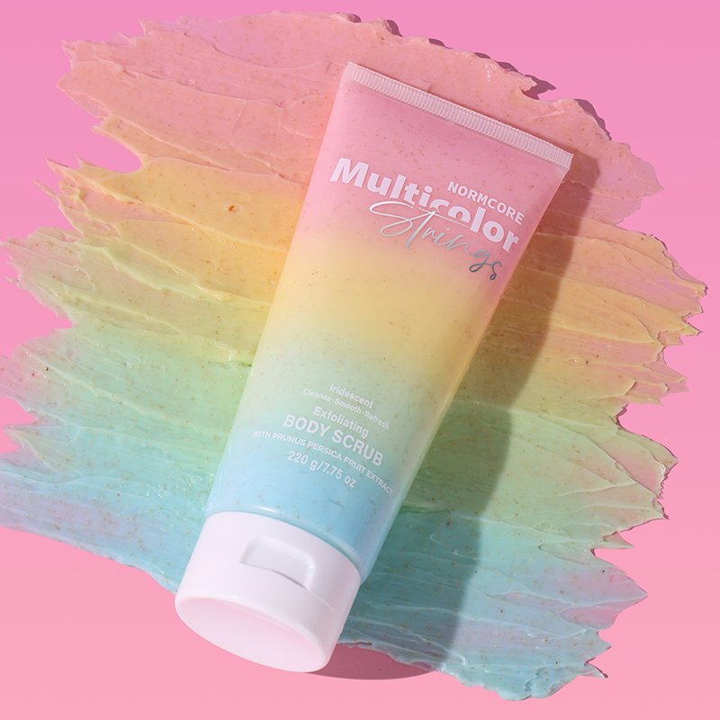 OEM Private Label Rainbow Ice Cream Natural Face Body Exfoliator Deeply Nourish Body Polish Scrub