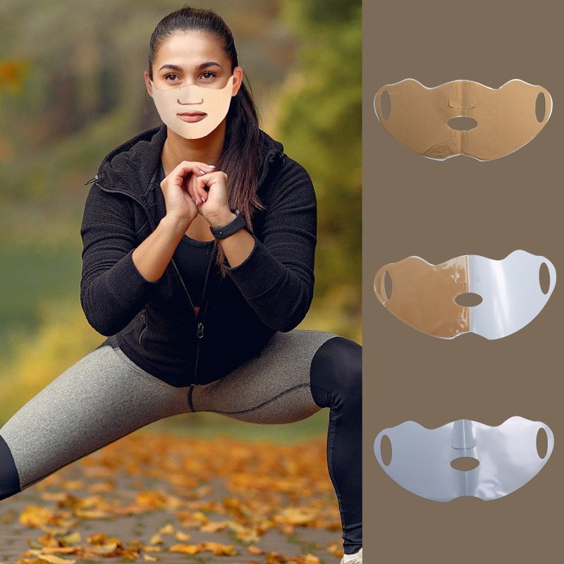 private logo sunscreen gel facial mask deep cooling moisturizing face patch for outdoor sports hydrogel face sun block mask
