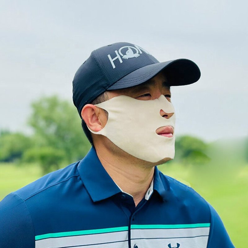 private logo sunscreen gel facial mask deep cooling moisturizing face patch for outdoor sports hydrogel face sun block mask