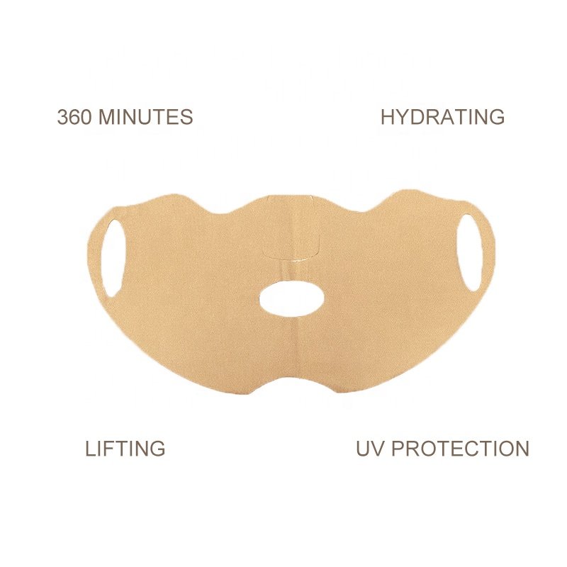 private logo sunscreen gel facial mask deep cooling moisturizing face patch for outdoor sports hydrogel face sun block mask