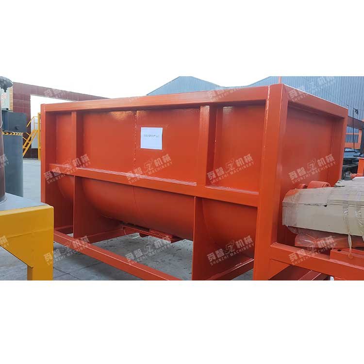 Single Shaft Mixer Paddle Organic Fertilizer Horizontal Mixer Small Organic Fertilizer Single Shaft Horizontal Mixer