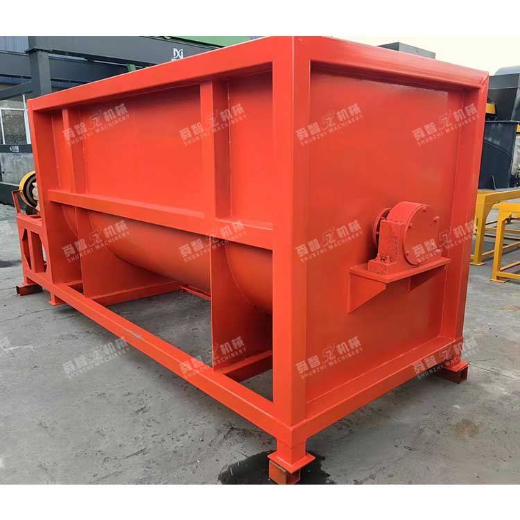 Single Shaft Mixer Paddle Organic Fertilizer Horizontal Mixer Small Organic Fertilizer Single Shaft Horizontal Mixer