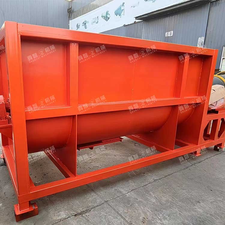 Single Shaft Mixer Paddle Organic Fertilizer Horizontal Mixer Small Organic Fertilizer Single Shaft Horizontal Mixer