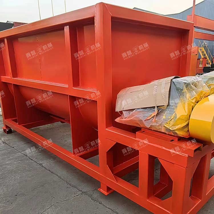 Single Shaft Mixer Paddle Organic Fertilizer Horizontal Mixer Small Organic Fertilizer Single Shaft Horizontal Mixer