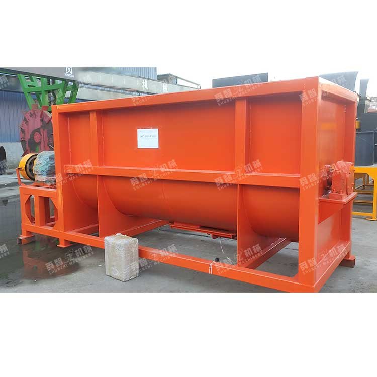 Single Shaft Mixer Paddle Organic Fertilizer Horizontal Mixer Small Organic Fertilizer Single Shaft Horizontal Mixer