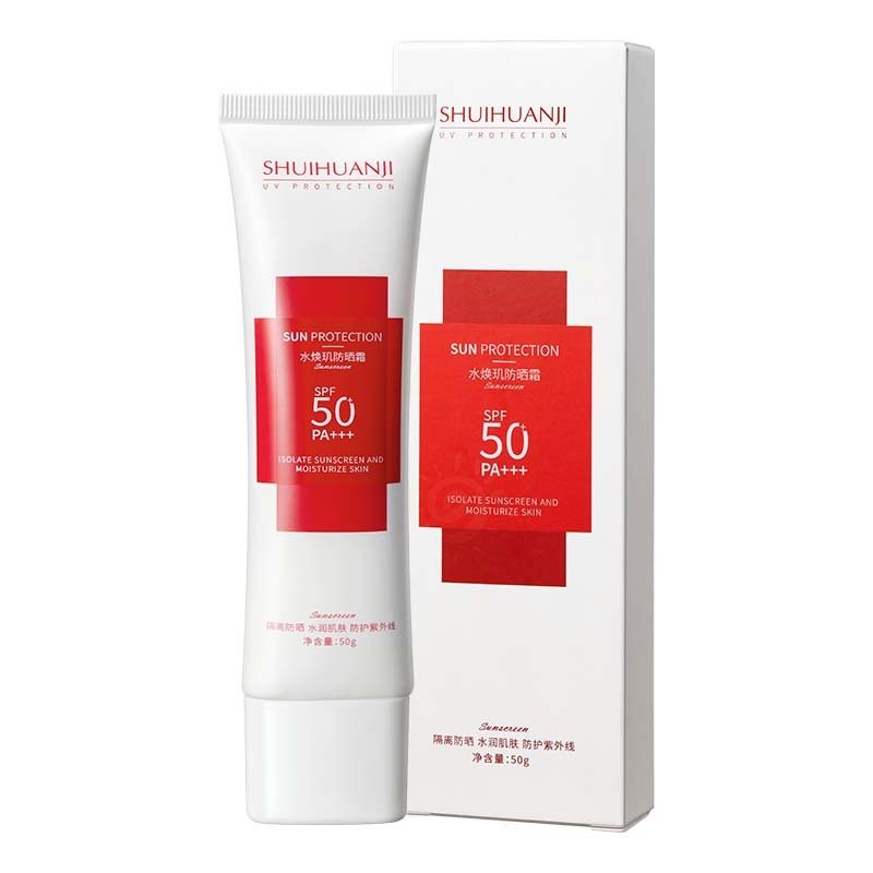 Private Label SPF 50 Oil-Free Zinc-Oxide Tinted Sunburn Sun Block Waterproof Sunscreen Whitening Sunblock Body And Face Cream
