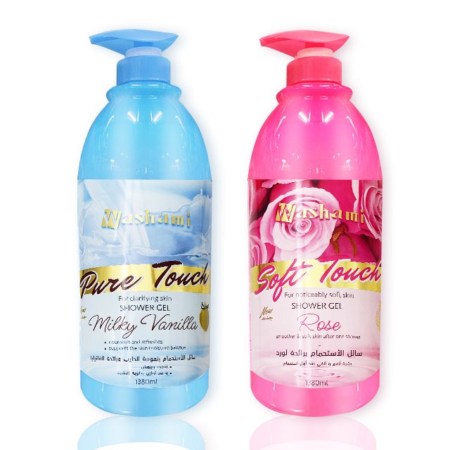 SKIH Wholesale Deep cleaning whitening Body Wash 1380ml Shower Gels Rose & Milk PerfumeAnti aging shower gel Lotion For Unisex