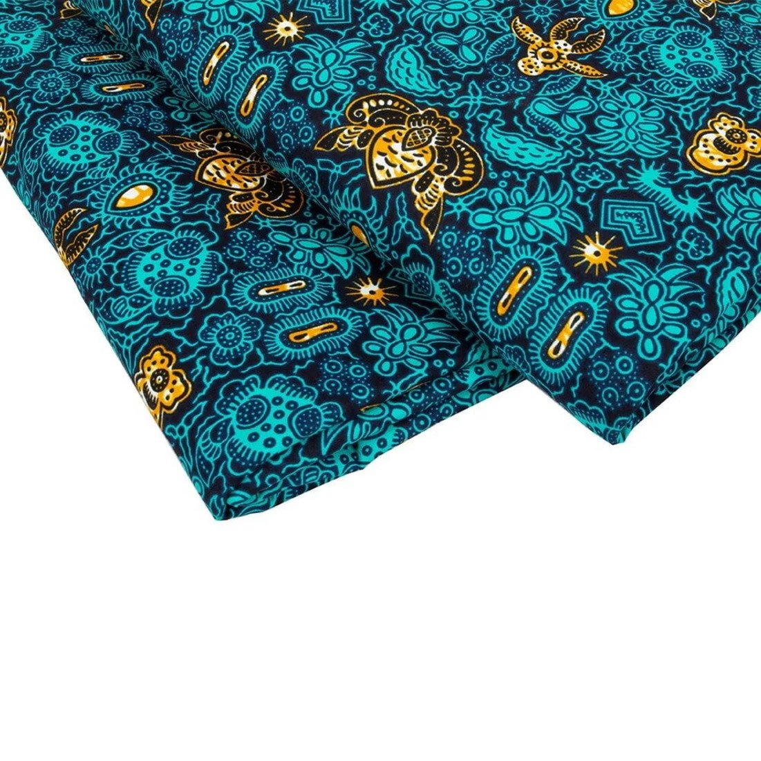 High Quality African Culture Patterns Wax Printed Cotton Fabric Vibrant Design Textile Crafts 120gsm Weight