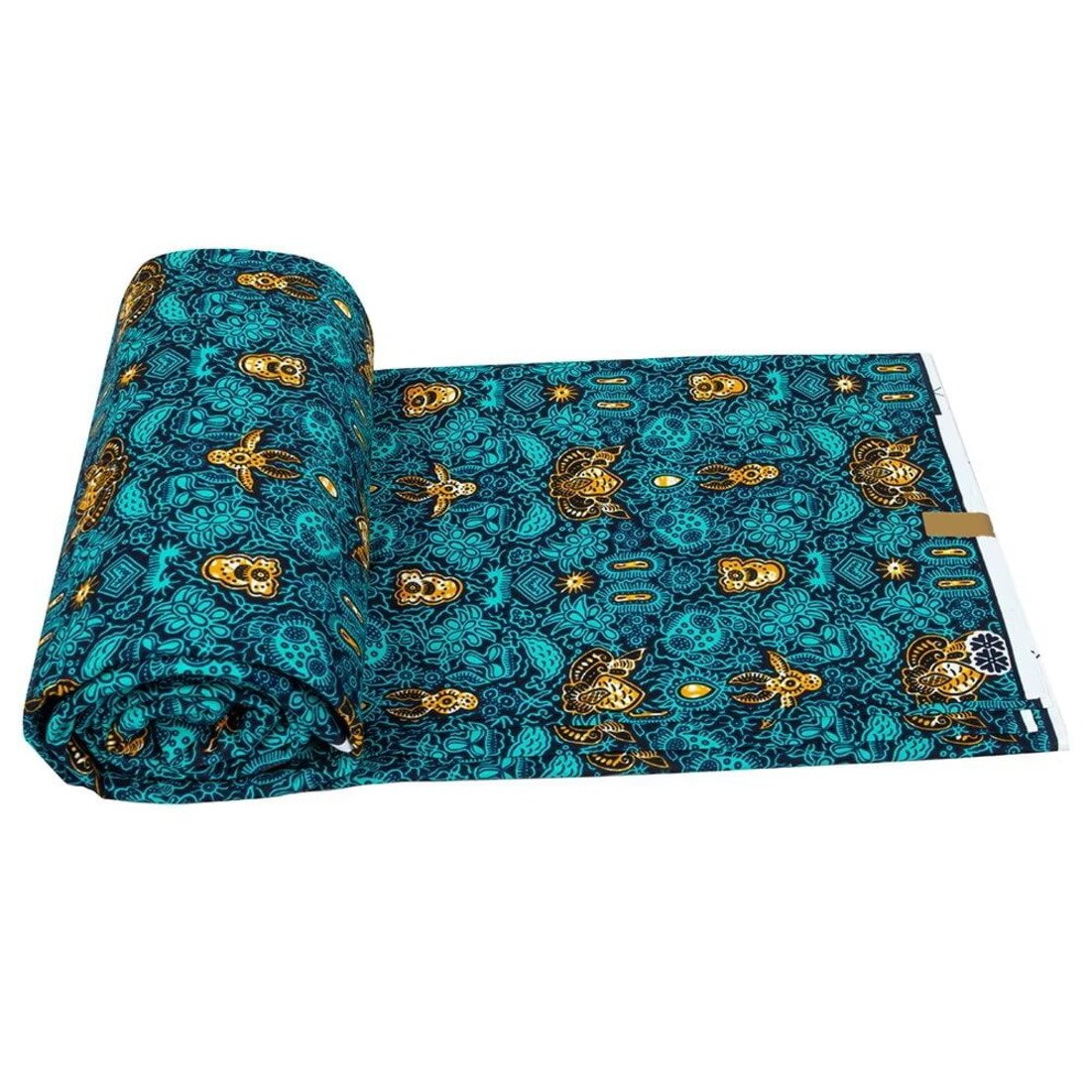 High Quality African Culture Patterns Wax Printed Cotton Fabric Vibrant Design Textile Crafts 120gsm Weight