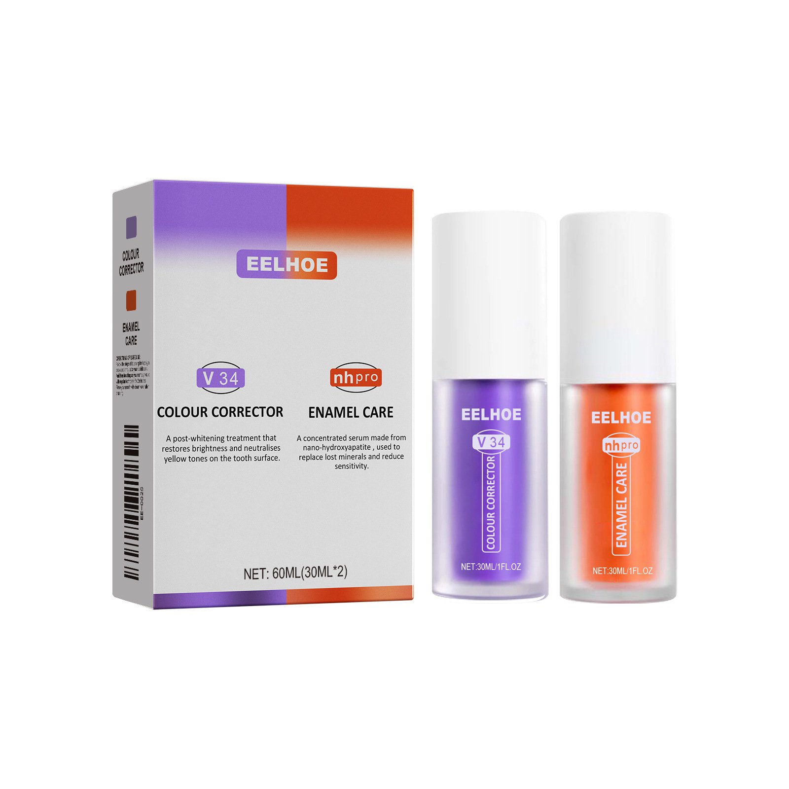 Beauty V34 Color Corrector Toothpaste fresh breath Teeth & Gums & Fresh removal Alcohol-Free Purple Toothpaste Serum
