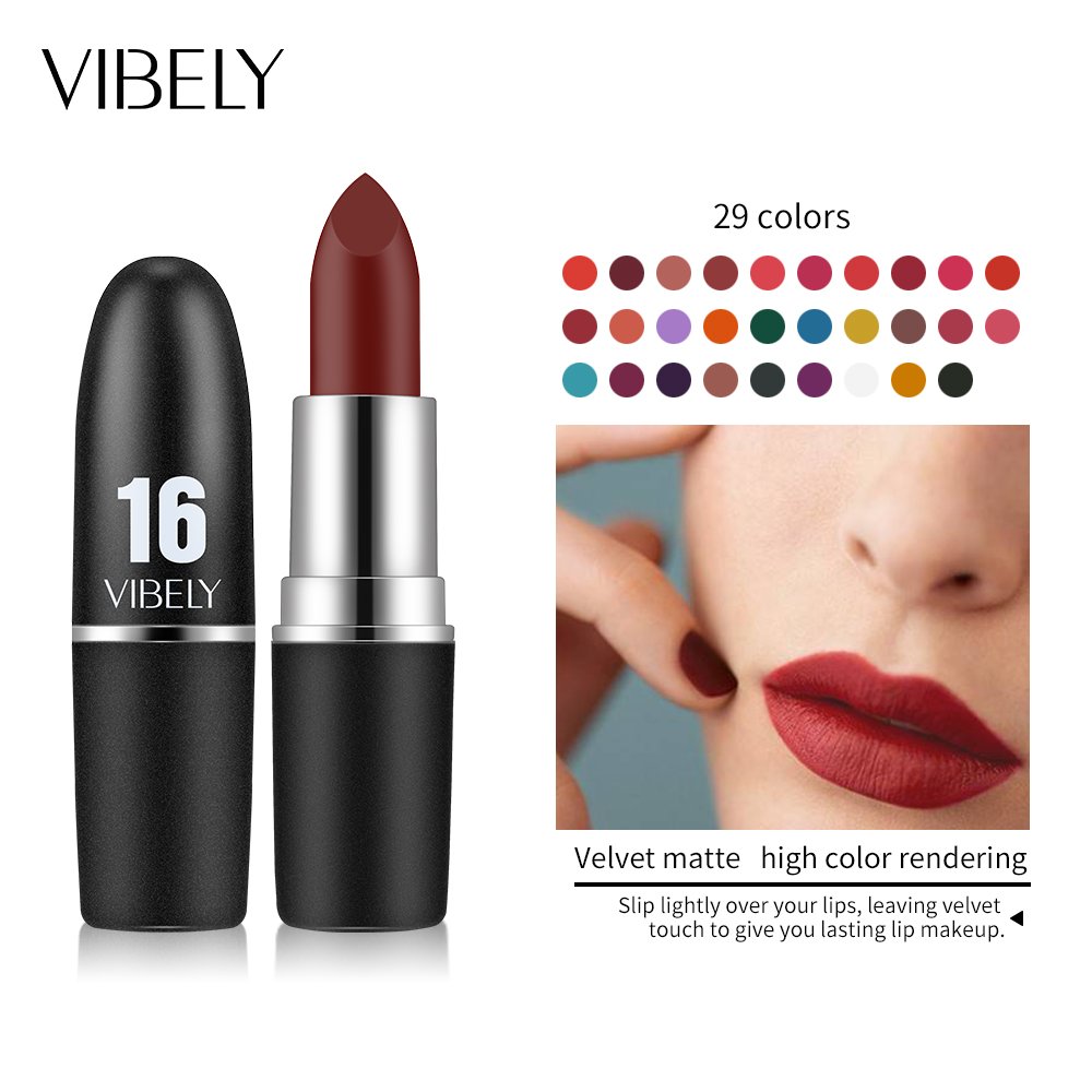 2021 Hot Selling 29 Colors Waterproof Long Lasting Nude Vegan Velvet Matte Lipstick