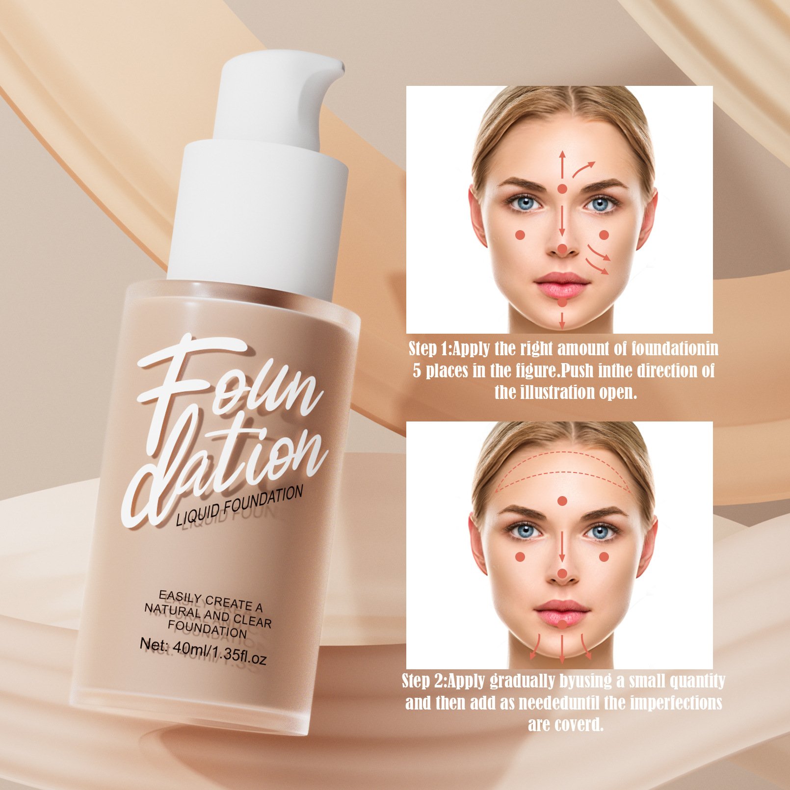 Wholesale Tinted Moisturizer Bulk Foundation Makeup Low Moq Organic Spray Foundation Full Coverage Waterproof