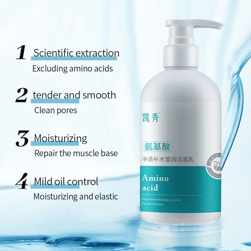 Hot Amino Acid Purifying Hydration Moisturizing Deep Cleansing Anti-Yellowing Anti-Wrinkle Glistening Cleanser for Face Nose