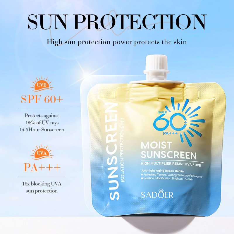 Wholesale High Multiples Lasting Sunscreen Organic Moisturizing Soothing Whitening Anti-UV Sun Cream Spf 60
