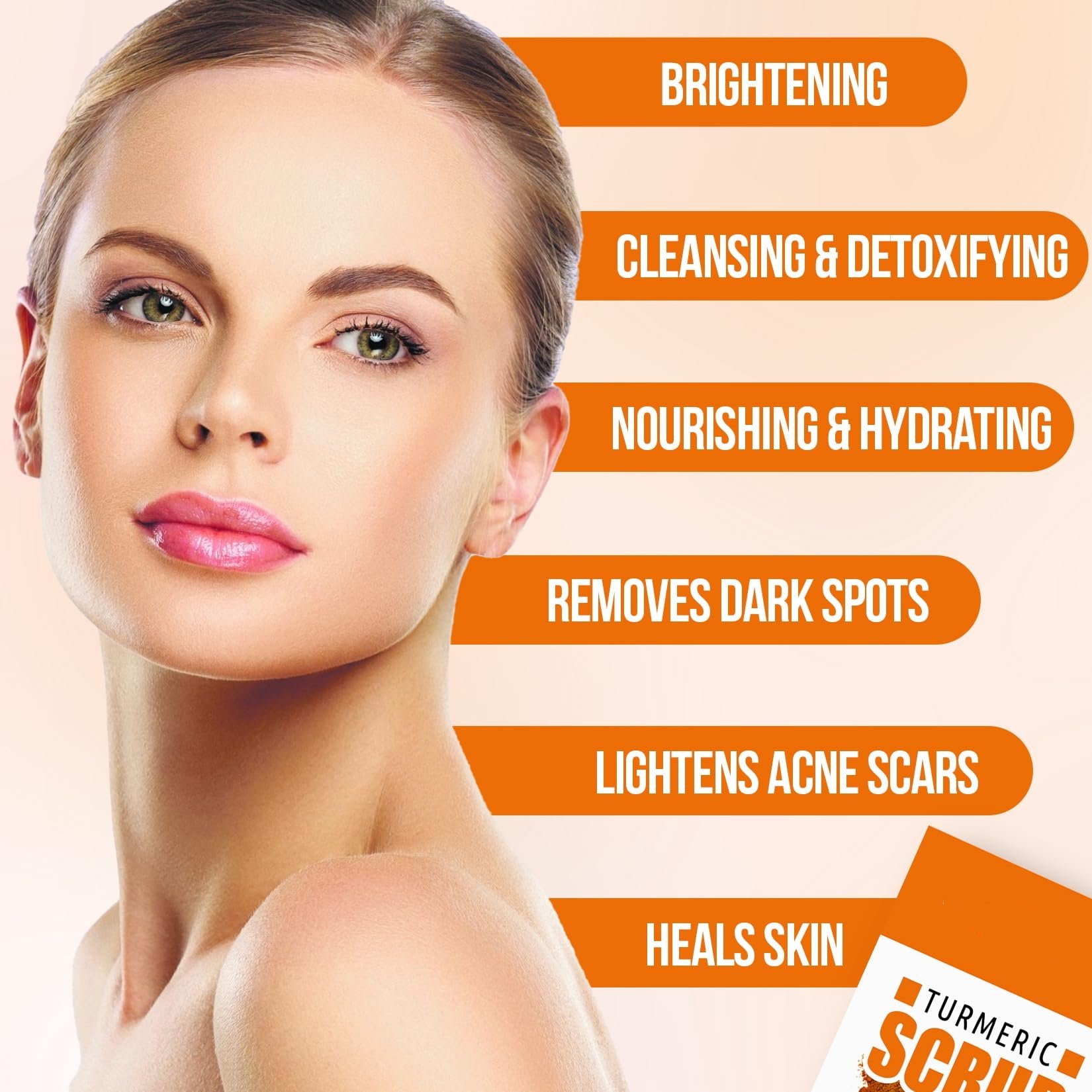 All Natural Boosts Circulation Skin Brightening Turmeric Face Body Scrub Or Glowing Skin